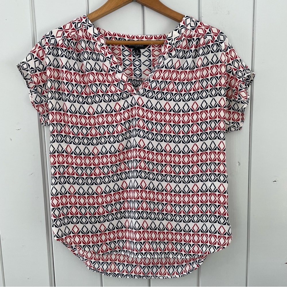🔥5/$20🔥 Banana Republic Women’s Short Sleeve Blouse Size Small